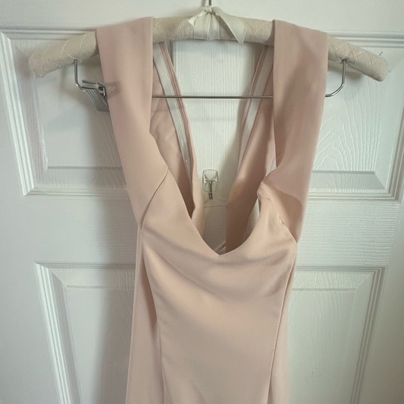 Lovely Dressy Collection off shoulder split skirt pink Sleeveless Gown NWT - Picture 8 of 10